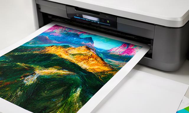Refurbished Epson Expression Photo XP-970 printing a borderless landscape photograph